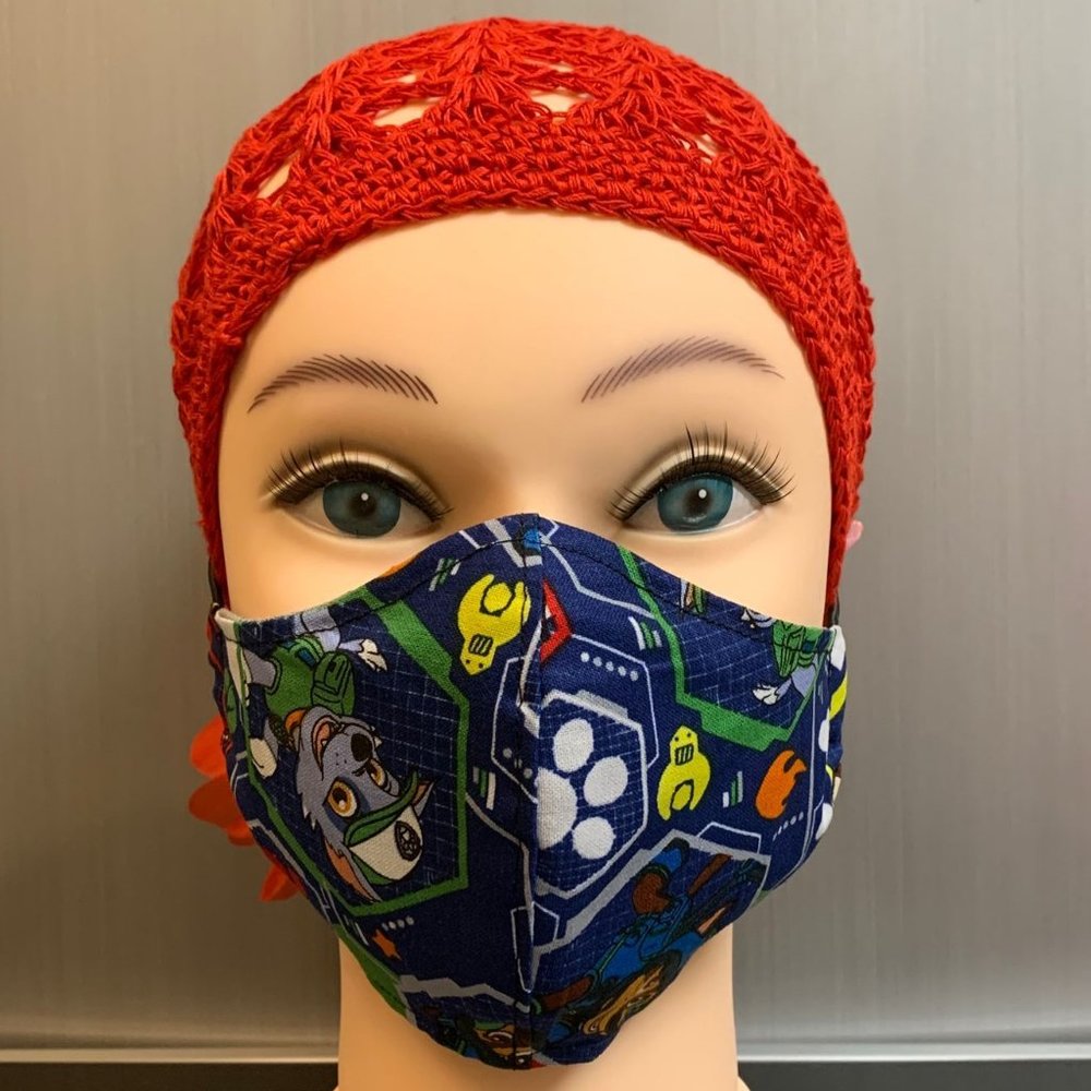 Handmade Face Mask Kids Size. 6-12Y Pattern-MK9